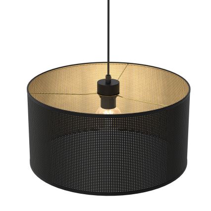 Luster na sajli LOFT SHADE 1xE27/60W/230V pr. 40 cm crno/zlatna