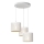 Luster na sajli LOFT SHADE 3xE27/60W/230V bela/zlatna