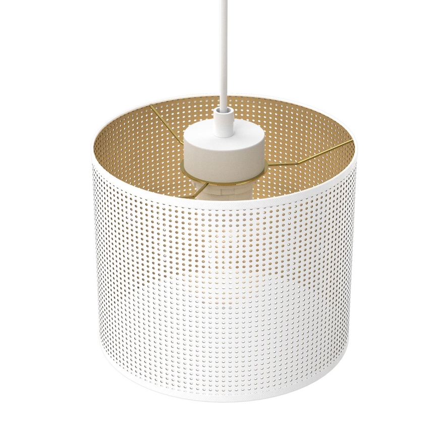 Luster na sajli LOFT SHADE 3xE27/60W/230V bela/zlatna