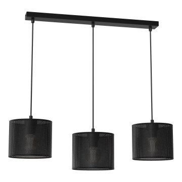 Luster na sajli LOFT SHADE 3xE27/60W/230V crno