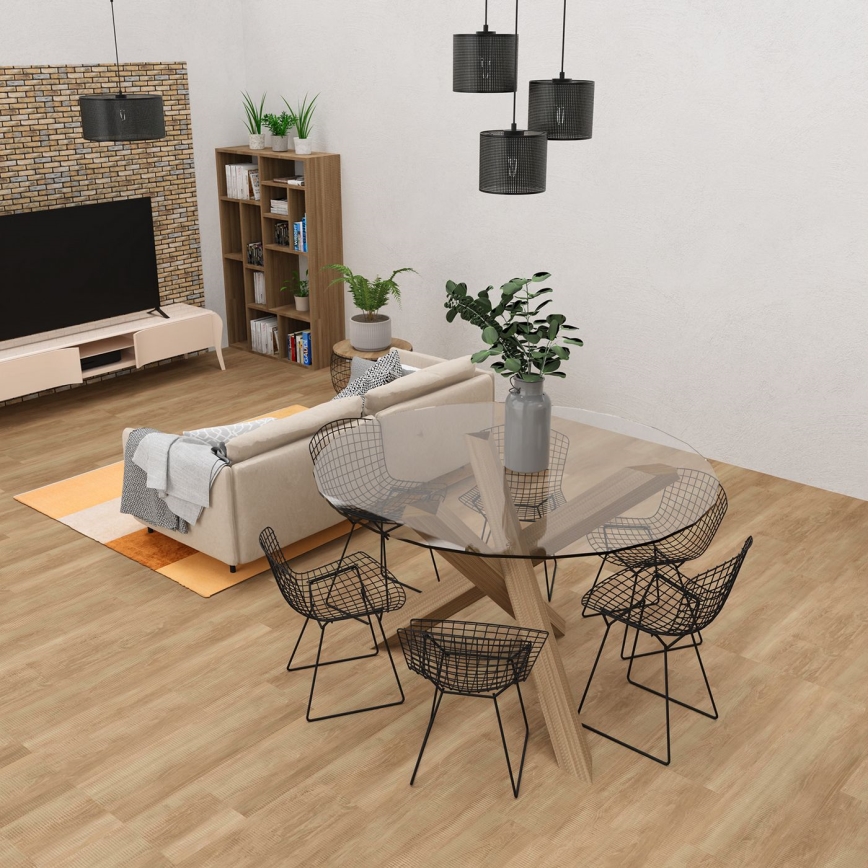 Luster na sajli LOFT SHADE 3xE27/60W/230V crno