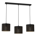 Luster na sajli LOFT SHADE 3xE27/60W/230V crno/zlatna
