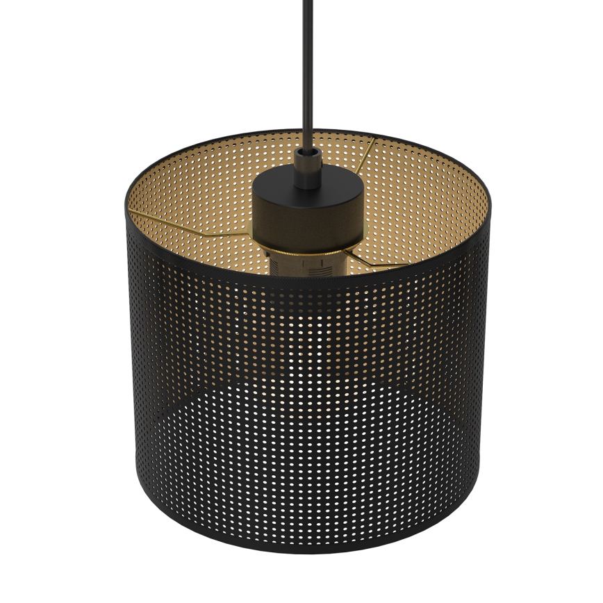 Luster na sajli LOFT SHADE 3xE27/60W/230V crno/zlatna