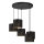 Luster na sajli LOFT SHADE 5xE27/60W/230V crno/zlatna