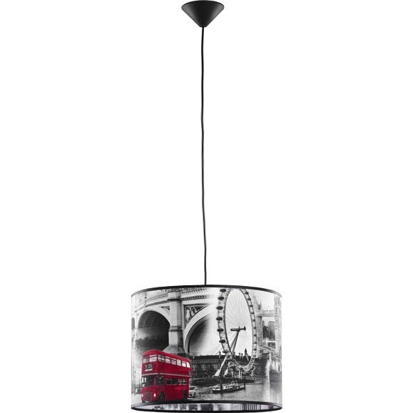Luster na sajli LONDON 1xE27/15W/230V sivo