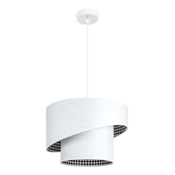 Luster na sajli LORI 1xE27/60W/230V bela