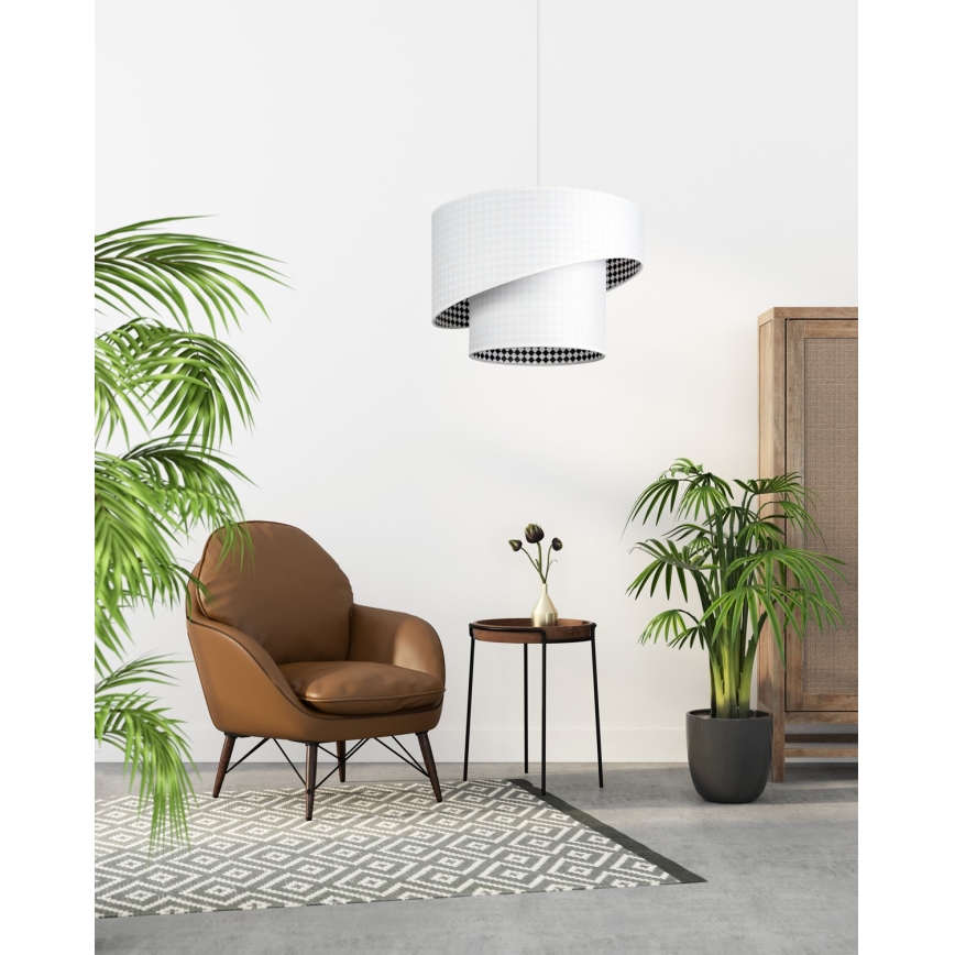 Luster na sajli LORI 1xE27/60W/230V bela