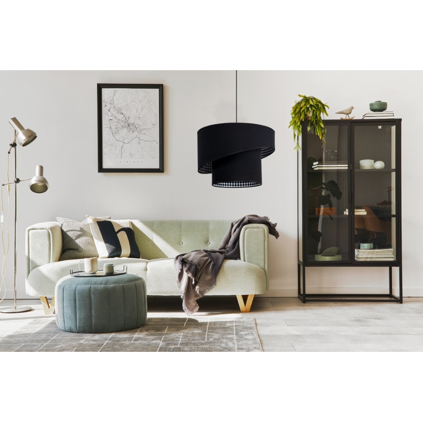 Luster na sajli LORI 1xE27/60W/230V crno