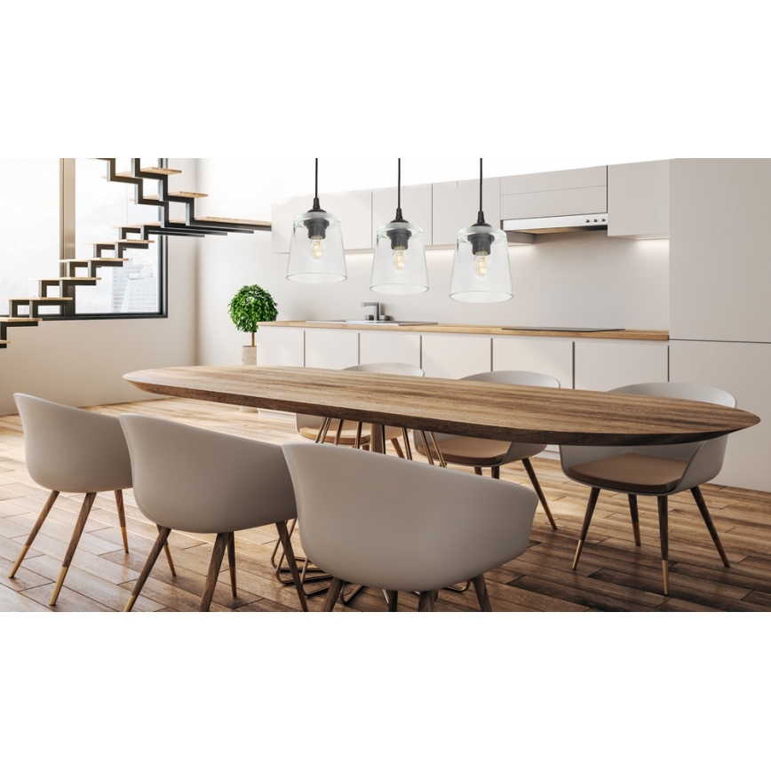 Luster na sajli LUCEA 3xE27/15W/230V
