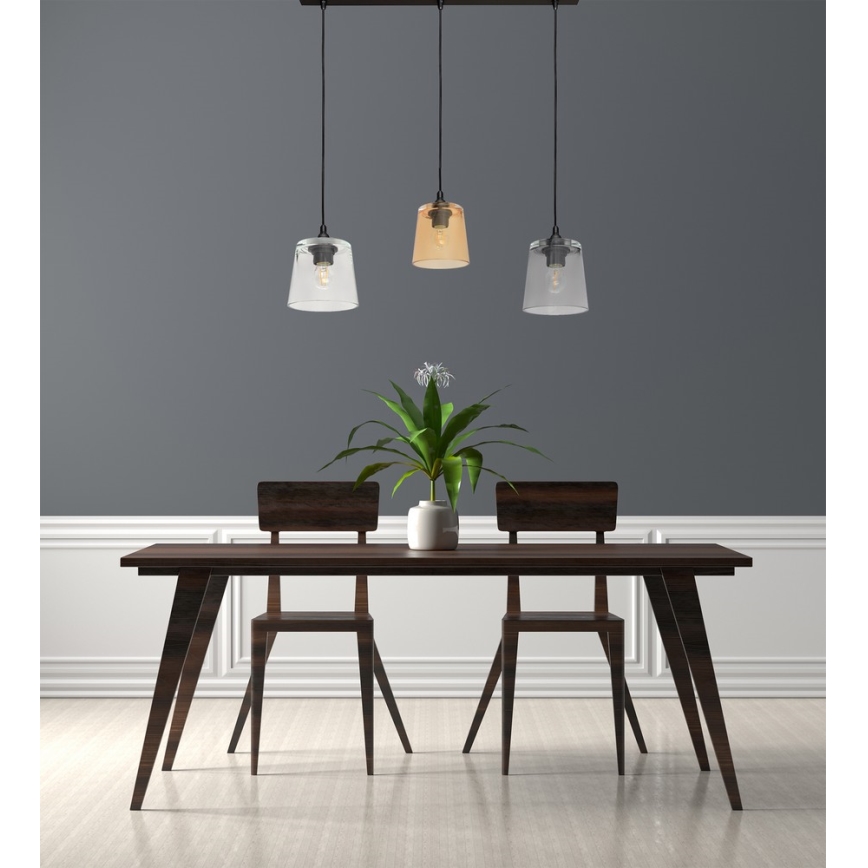 Luster na sajli LUCEA 3xE27/15W/230V