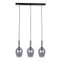 Luster na sajli LUGANO 3xE14/40W/230V sivo