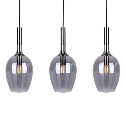 Luster na sajli LUGANO 3xE14/40W/230V sivo