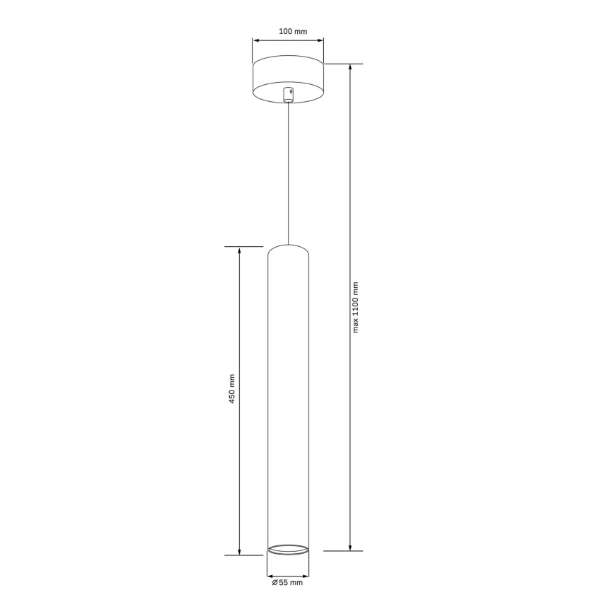Luster na sajli LUNGOMARE 1xGU10/10W/230V mat krom