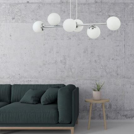 Luster na sajli MADDIE 5xE14/5W/230V sjajni hrom