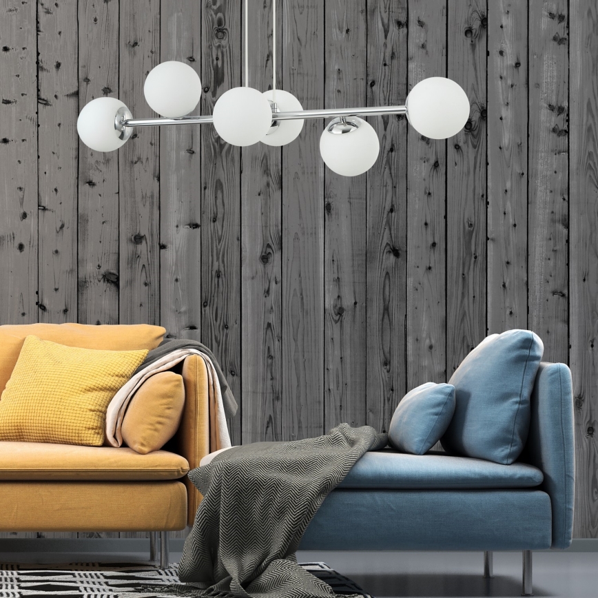 Luster na sajli MADDIE 5xE14/5W/230V sjajni hrom