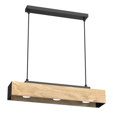 Luster na sajli MAISON 3xGU10/8W/230V braon/hrast