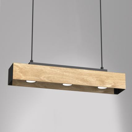 Luster na sajli MAISON 3xGU10/8W/230V braon/hrast