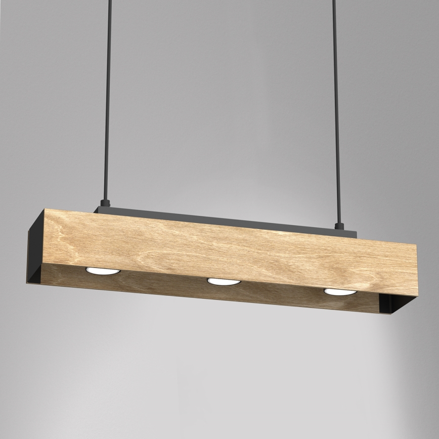 Luster na sajli MAISON 3xGU10/8W/230V braon/hrast
