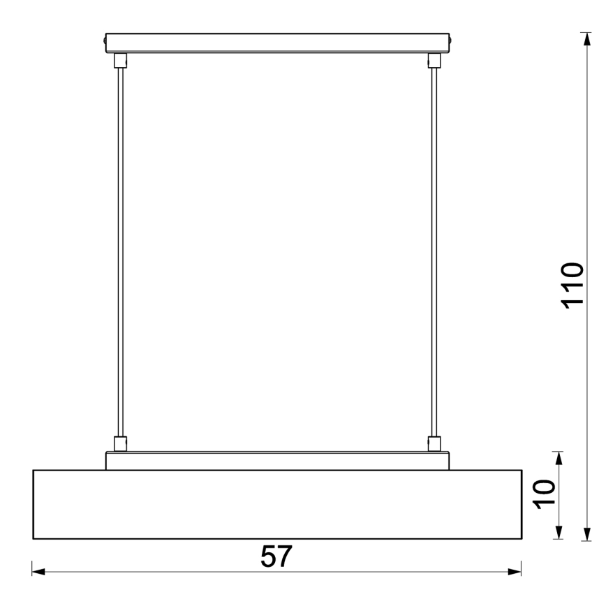 Luster na sajli MAISON 3xGU10/8W/230V braon/hrast