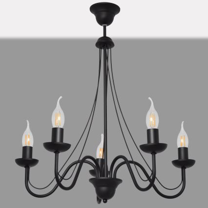 Luster na sajli MALBO II 5xE14/10W/230V