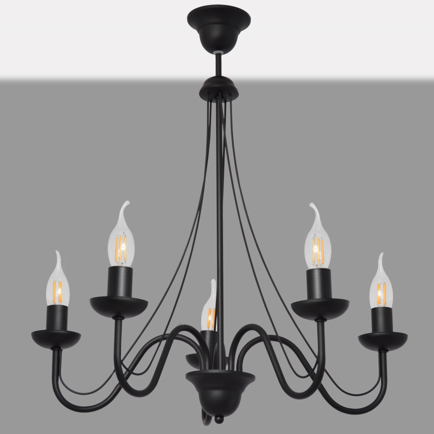 Luster na sajli MALBO II 5xE14/10W/230V