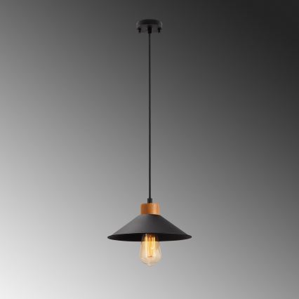 Luster na sajli MANAVGAT 1xE27/40W/230V crna/braon