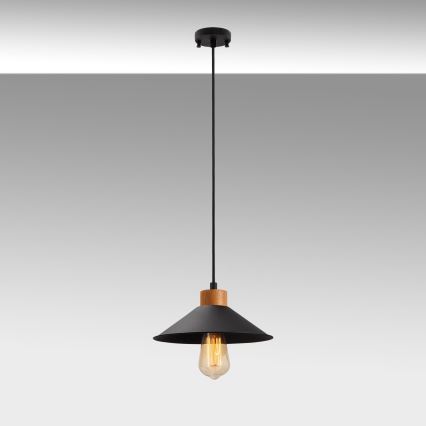 Luster na sajli MANAVGAT 1xE27/40W/230V crna/braon