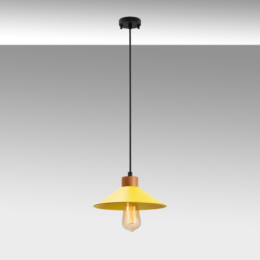Luster na sajli MANAVGAT 1xE27/40W/230V žuta/smeđa