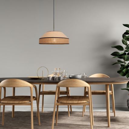 Luster na sajli MANISO 1xE27/60W/230V Ø 45 cm, bež