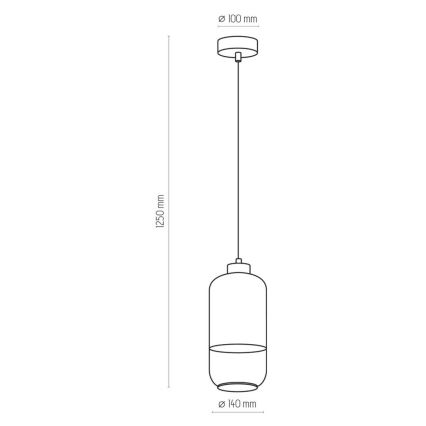 Luster na sajli MARCO 1xE27/60W/230V bela
