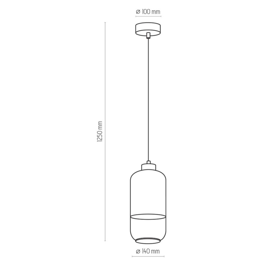 Luster na sajli MARCO 1xE27/60W/230V bela