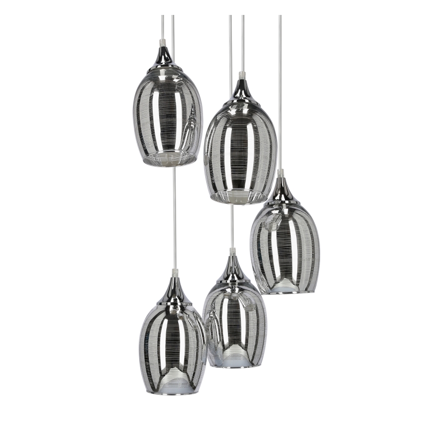 Luster na sajli MARINA 5xE27/60W/230V krom
