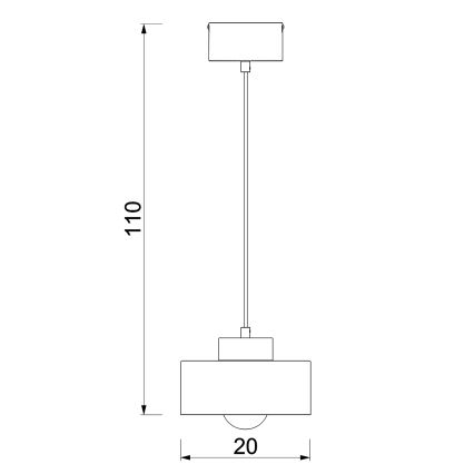 Luster na sajli MARTI 1xE27/15W/230V bela/sjajni krom