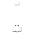 Luster na sajli MARTI 1xE27/15W/230V bela/sjajni krom