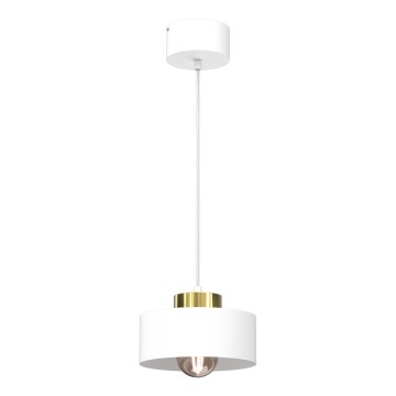 Luster na sajli MARTI 1xE27/15W/230V bela/zlatna
