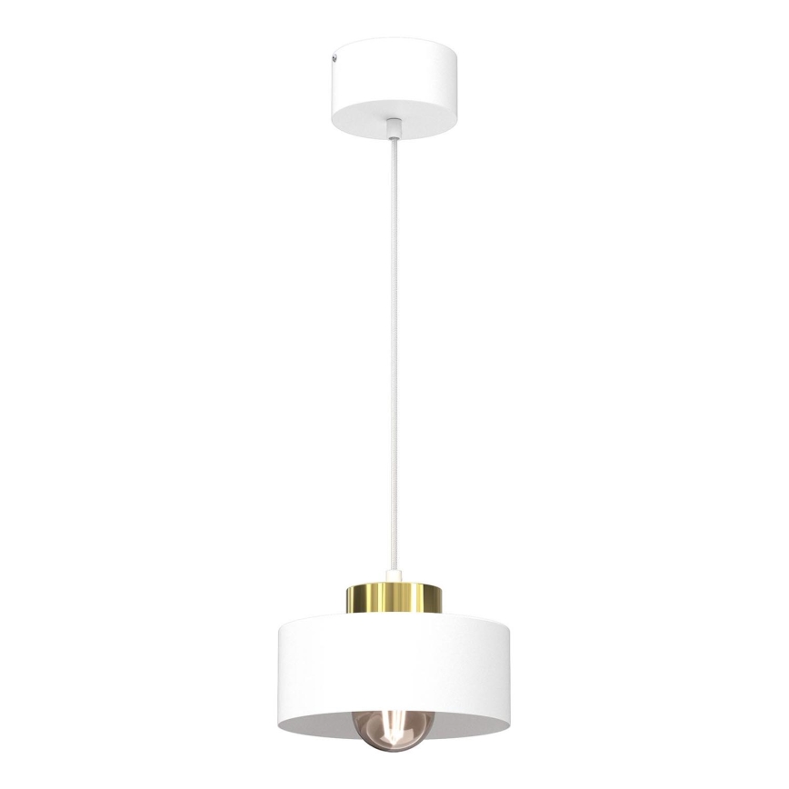 Luster na sajli MARTI 1xE27/15W/230V bela/zlatna