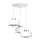 Luster na sajli MARTI 3xE27/15W/230V bela/sjajni krom