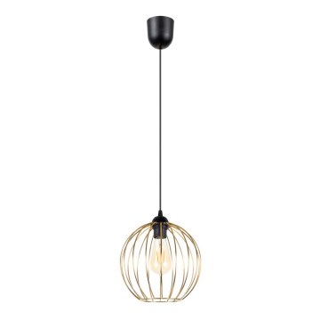 Luster na sajli MATT 1xE27/60W/230V crno/zlatna
