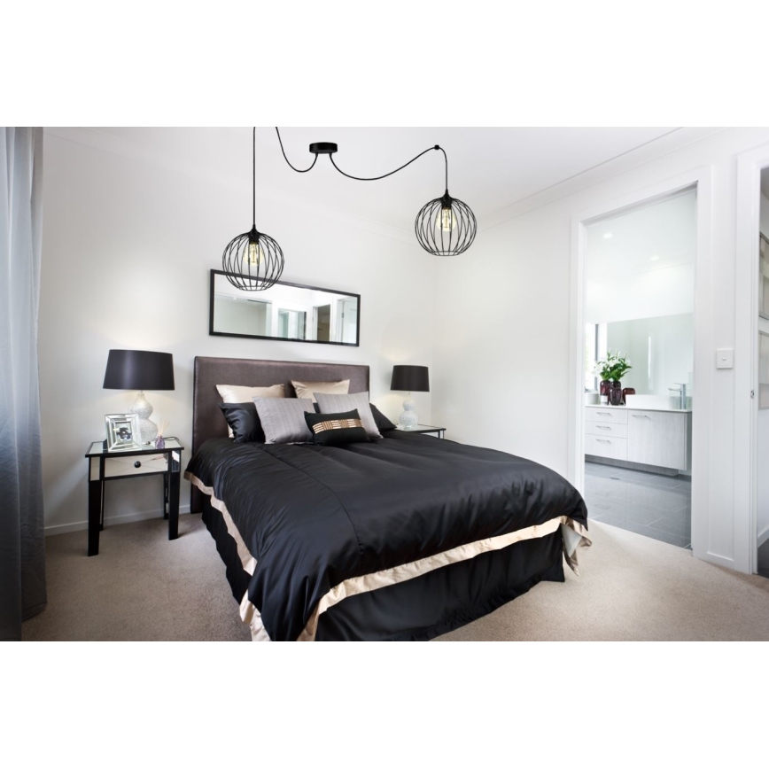 Luster na sajli MATT 2xE27/60W/230V pauk