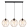 Luster na sajli MATT 3xE27/60W/230V crno/bakrena
