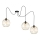Luster na sajli MATT 3xE27/60W/230V pauk crno/zlatna