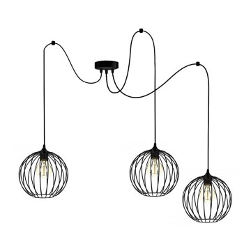Luster na sajli MATT 3xE27/60W/230V pauk