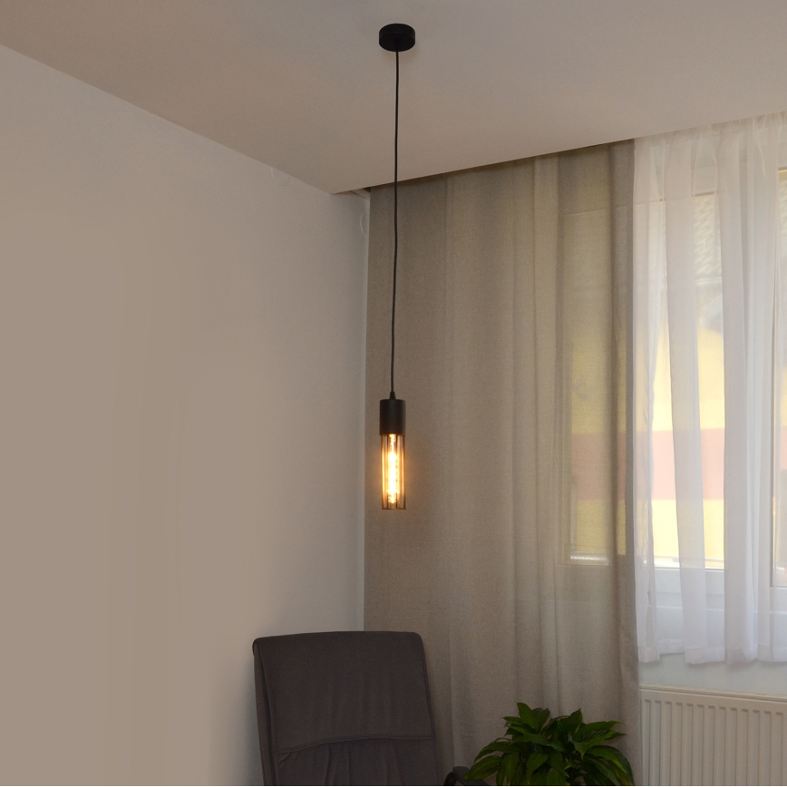Luster na sajli MELODY 1xE27/15W/230V crno
