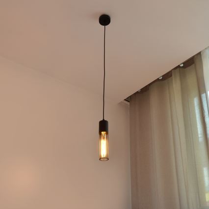 Luster na sajli MELODY 1xE27/15W/230V crno