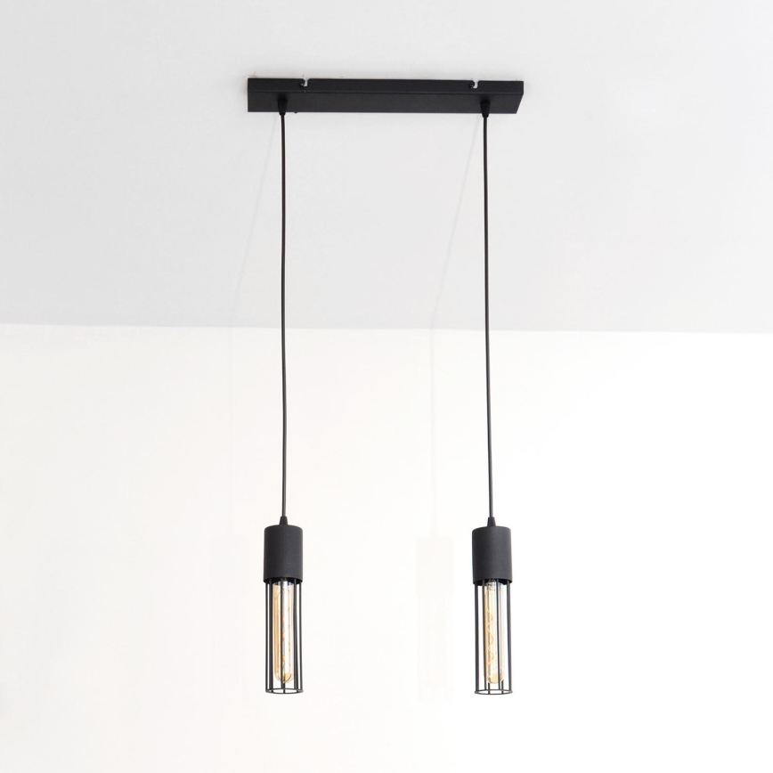 Luster na sajli MELODY 2xE27/15W/230V crno