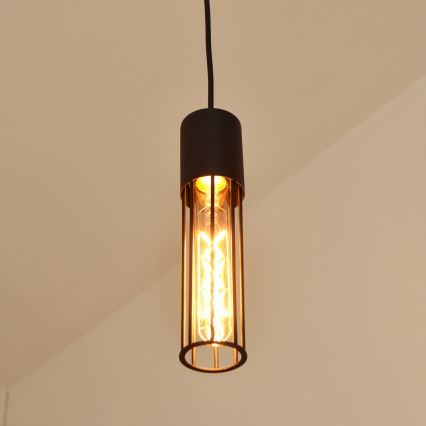 Luster na sajli MELODY 2xE27/15W/230V crno