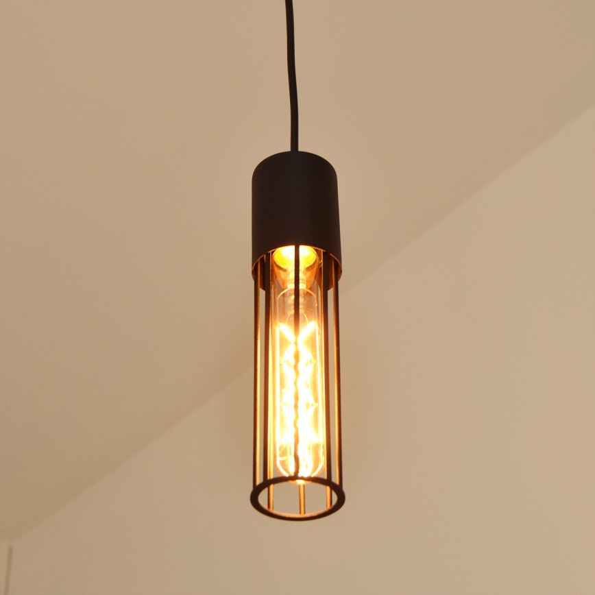 Luster na sajli MELODY 2xE27/15W/230V crno