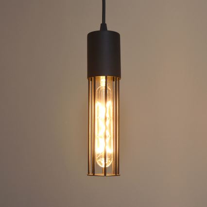 Luster na sajli MELODY 2xE27/15W/230V crno