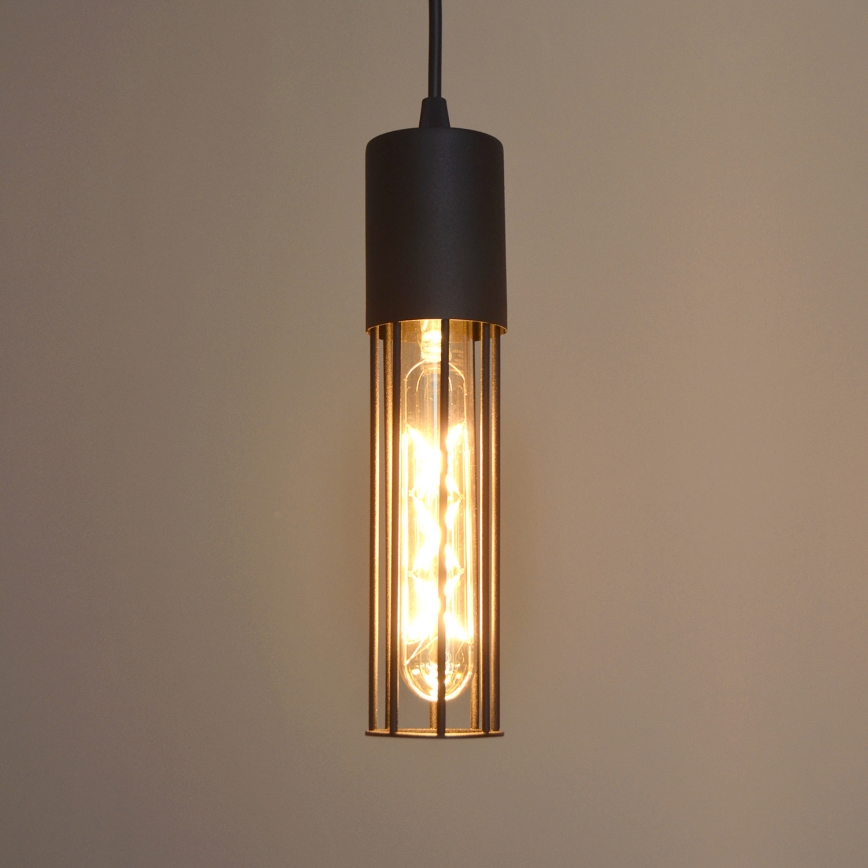 Luster na sajli MELODY 2xE27/15W/230V crno