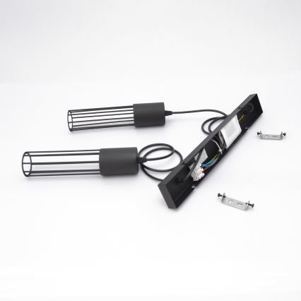 Luster na sajli MELODY 2xE27/15W/230V crno
